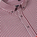 Kam S/S Classic Gingham Check Shirt - red